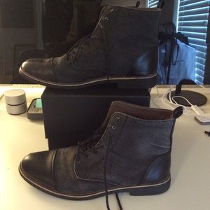 Black and grey men’s size 9.5 boots
